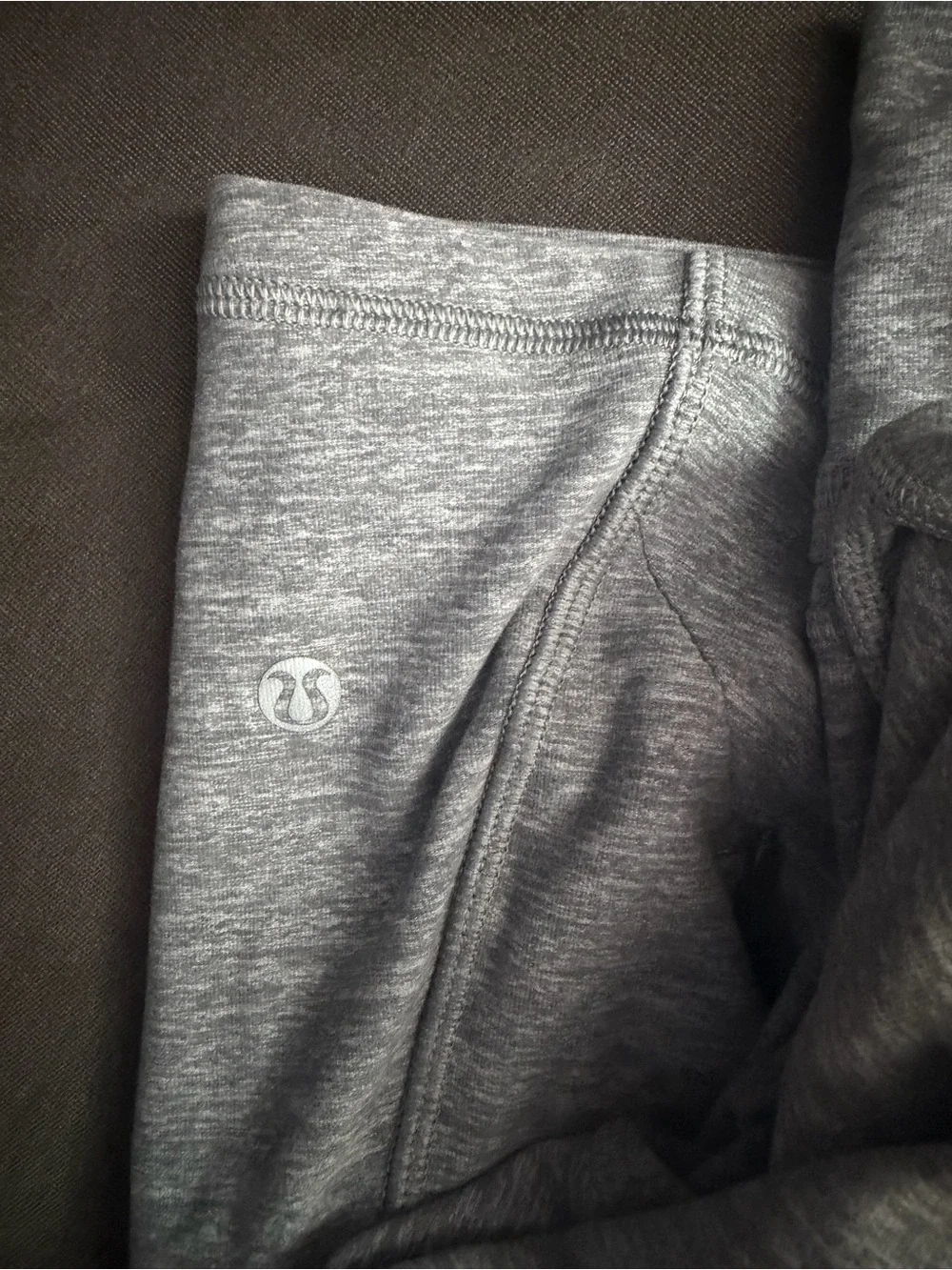 lululemon athletica Heather Gray Quarter-Zip Pullover with Yellow Trim